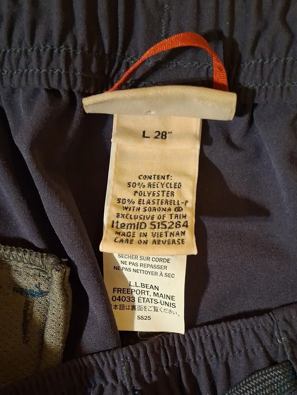 L.L. Bean Men's Navy Drawstring Joggers